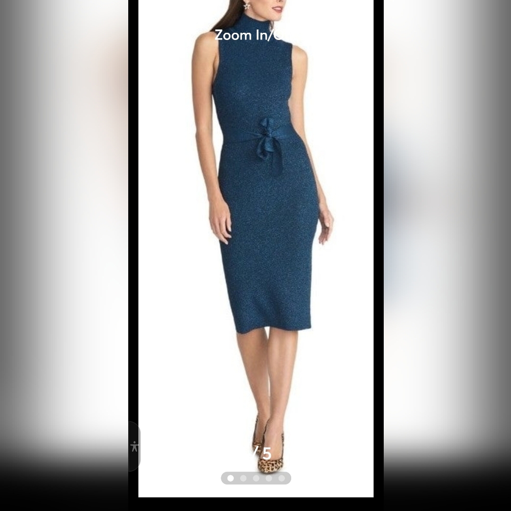 Raychel Ray metalic blue dress